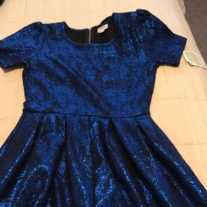 LULAROE ELEGANT AMELIA 🌟 BEAUTIFUL BLUE/BLACK